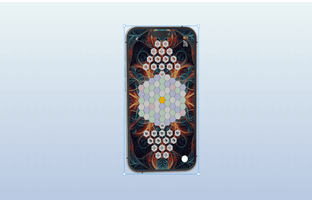 Skorm game setup screen showing initial board layout